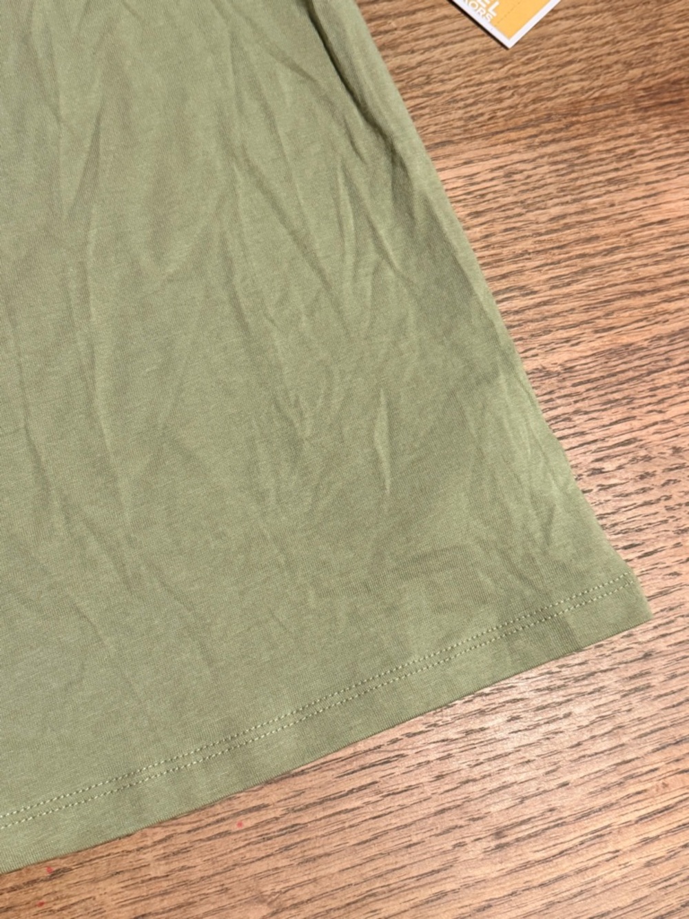 Michael Kors Olive Green Cold-Shoulder Tee with Gold Logo - Picture 4 of 9